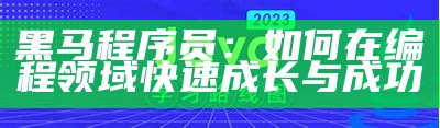 黑马程序员：如何在编程领域快速成长与成功