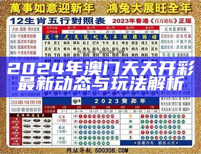 2024年澳门天天开彩最新动态与玩法解析