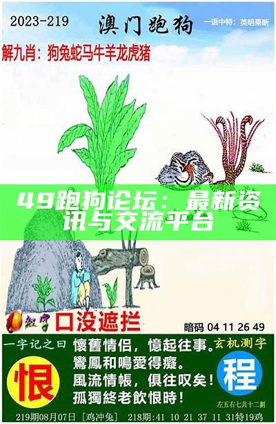 49跑狗论坛：最新资讯与交流平台